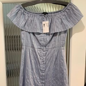 INTERMIX denim dress Off the Shoulder Size small